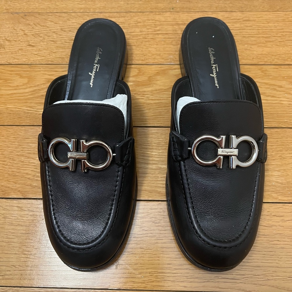 Salvatore Ferragamo Gancini Mule Slipper Loafer Shoes
